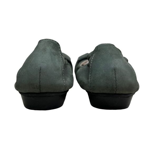 Geox Respira Flats Shoes Nubuck Leather Slip On Green Women Size‎ EU 39.5 - Picture 2 of 8